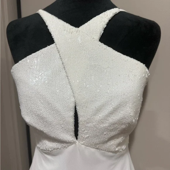 Halston Heritage White Sequin Mini Dress - Picture 5 of 8